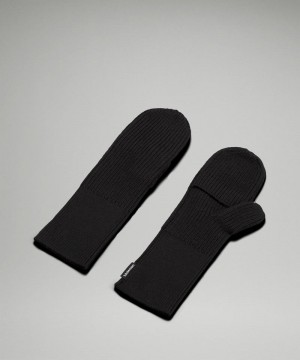 Mittens Lululemon Ribbed Merino Wool-Blend Knit γυναικεια μαυρα | Greece-1473692