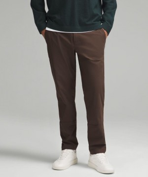 Παντελονι Lululemon ABC Classic-Fit 34"L Warpstreme ανδρικα σκούρο καφε | Greece-5860327