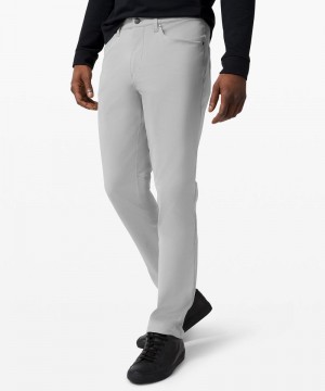 Παντελονι Lululemon ABC Classic-Fit 5 Pocket 32"L ανδρικα ασημι | Greece-4976523