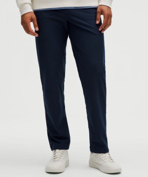 Παντελονι Lululemon ABC Relaxed-Fit 5 Pocket 32"L Warpstreme ανδρικα σκουρο μπλε | Greece-9206351