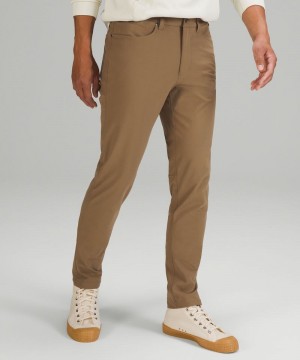 Παντελονι Lululemon ABC Slim-Fit 5 Pocket 30"L ανδρικα καφε | Greece-3684719