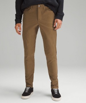 Παντελονι Lululemon ABC Slim-Fit 5 Pocket 34"L Utilitech ανδρικα καφε | Greece-6859423