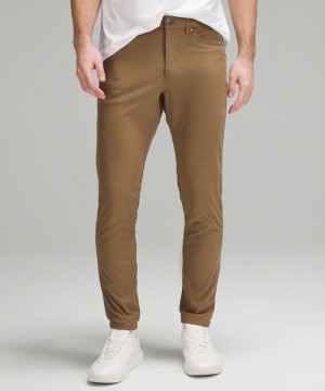 Παντελονι Lululemon ABC Slim-Fit 5 Pocket 34"L ανδρικα καφε | Greece-9274056