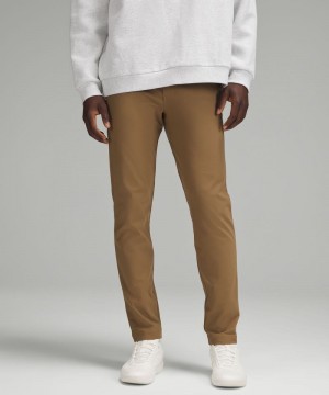 Παντελονι Lululemon ABC Slim-Fit 5 Pocket 37"L Warpstreme ανδρικα καφε | Greece-1028436