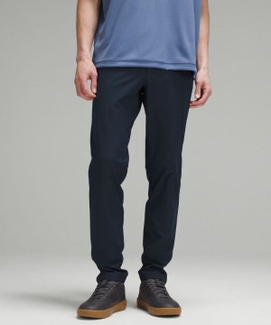 Παντελονι Lululemon ABC Slim-Fit 5 Pocket 37"L Warpstreme ανδρικα σκουρο μπλε | Greece-4259603