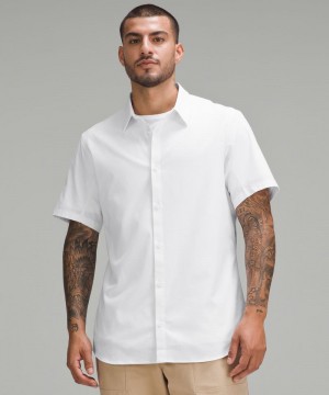 πουκαμισα Lululemon Airing Easy Short-Sleeve ανδρικα ασπρα | Greece-2756439