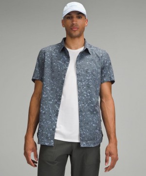 πουκαμισα Lululemon Airing Easy Short-Sleeve ανδρικα γκρι Πολύχρωμο | Greece-3197420