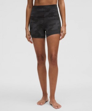 Σορτσ Lululemon Align™ High-Rise 4" γυναικεια καμουφλάζ μαυρα Πολύχρωμο | Greece-0374185