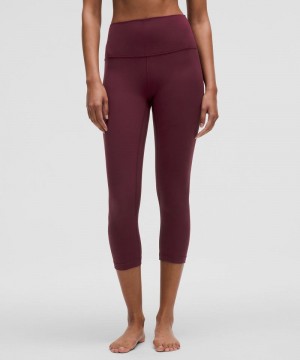 Κολαν Lululemon Align™ High-Rise Crop 21" γυναικεια σκούρο κοκκινα | Greece-2037815