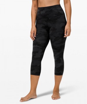 Κολαν Lululemon Align™ High-Rise Crop 21" γυναικεια καμουφλάζ μαυρα Πολύχρωμο | Greece-3102875