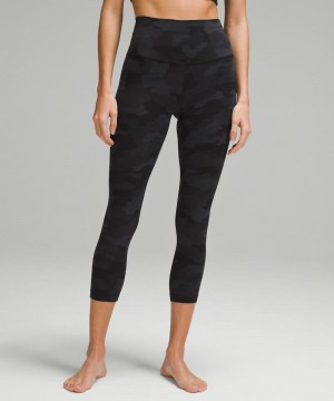 Κολαν Lululemon Align™ High-Rise Crop 23" γυναικεια καμουφλάζ μαυρα Πολύχρωμο | Greece-9683450