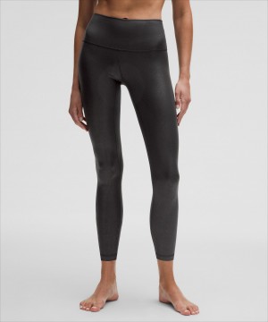 Κολαν Lululemon Align™ High-Rise Ribbed 25" Shine γυναικεια μαυρα | Greece-8134257