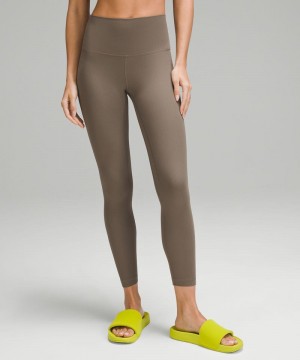 Κολαν Lululemon Align™ High-Rise Ribbed 25" γυναικεια καφε | Greece-9608317