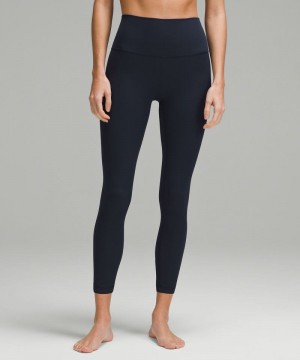 Κολαν Lululemon Align™ High-Rise Ribbed 25" γυναικεια σκουρο μπλε | Greece-8593426