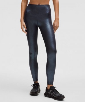 Κολαν Lululemon Align™ High-Rise Ribbed 28" Shine γυναικεια μαυρα | Greece-4206579