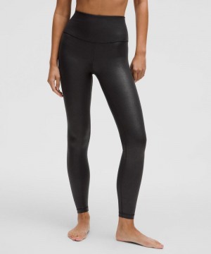 Κολαν Lululemon Align™ High-Rise Ribbed 28" Shine γυναικεια μαυρα | Greece-9147083