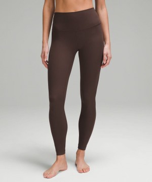 Κολαν Lululemon Align™ High-Rise Ribbed 28" γυναικεια σοκολάτα | Greece-6012374