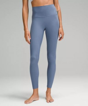 Κολαν Lululemon Align™ High-Rise Ribbed 28" γυναικεια μπλε | Greece-1839270
