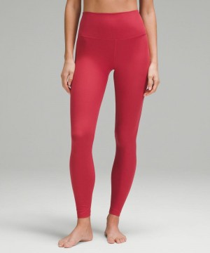 Κολαν Lululemon Align™ High-Rise Ribbed 28" γυναικεια ροζ | Greece-9034576