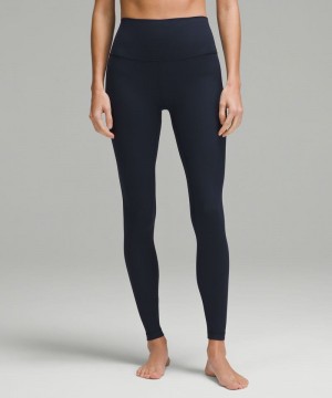 Κολαν Lululemon Align™ High-Rise Ribbed 28" γυναικεια σκουρο μπλε | Greece-3045796