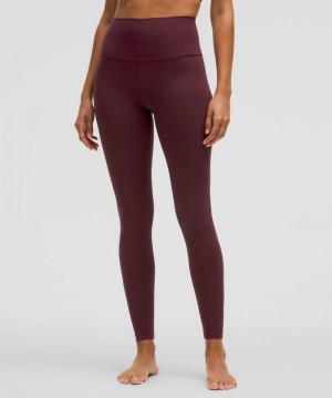 Κολαν Lululemon Align™ High-Rise Ribbed 28" γυναικεια σκούρο κοκκινα | Greece-5632918