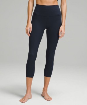 Κολαν Lululemon Align™ High-Rise Ribbed Crop 23" γυναικεια σκουρο μπλε | Greece-1604785