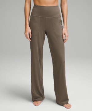 Κολαν Lululemon Align™ High-Rise Wide-Leg Regular γυναικεια καφε | Greece-1493506