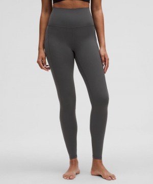 Κολαν Lululemon Align™ High-Rise with Pockets 28" γυναικεια βαθυ γκρι | Greece-0426315