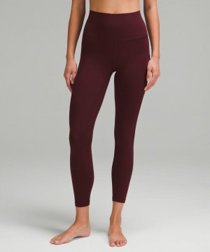 Κολαν Lululemon Align™ High-Rise with Pockets 25" γυναικεια σκούρο κοκκινα | Greece-1930845