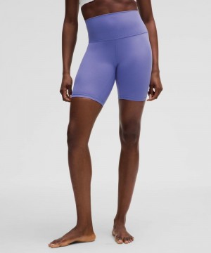 Σορτσ Lululemon Align™ Ribbed High-Rise 8" γυναικεια μπλε σκουρο | Greece-9476035