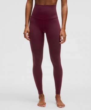 Κολαν Lululemon Align™ Super-High-Rise 28" γυναικεια σκούρο κοκκινα | Greece-4361082