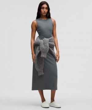 Φορεμα Lululemon All Aligned Ribbed Midi γυναικεια γκρι | Greece-9582713