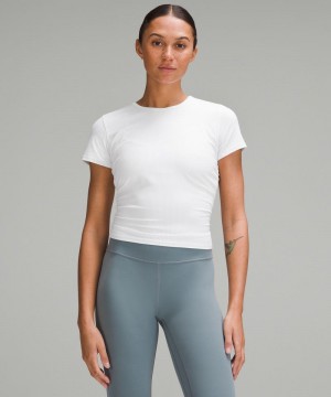 μπλουζακια Lululemon All It Takes Ribbed Nulu γυναικεια ασπρα | Greece-8593217