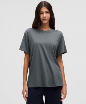μπλουζακια Lululemon All Yours Cotton γυναικεια γκρι | Greece-3068754