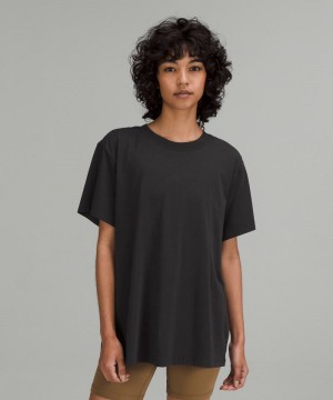 μπλουζακια Lululemon All Yours Cotton γυναικεια μαυρα | Greece-9284530