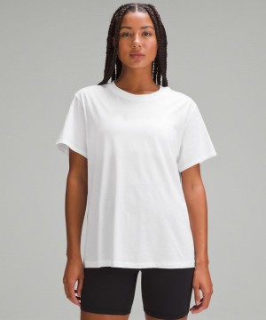 μπλουζακια Lululemon All Yours Cotton γυναικεια ασπρα | Greece-9586734