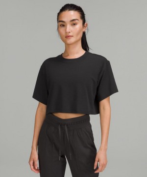 μπλουζακια Lululemon All Yours Cropped γυναικεια μαυρα | Greece-9614537
