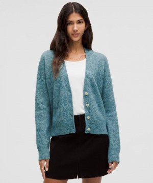 Πουλόβερ Lululemon Alpaca Wool-Blend Cardigan γυναικεια μπλε | Greece-4697053