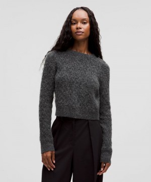 Πουλόβερ Lululemon Alpaca Wool-Blend Crosshatch γυναικεια μαυρα | Greece-1346709