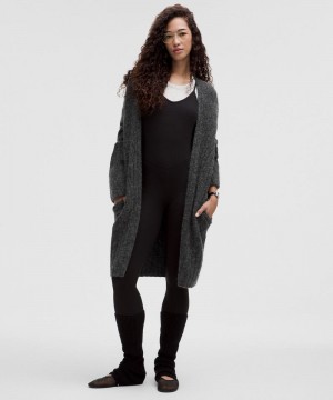 Πουλόβερ Lululemon Alpaca Wool-Blend Shawl-Collar Cardigan γυναικεια μαυρα | Greece-5178234
