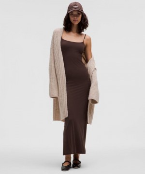 Πουλόβερ Lululemon Alpaca Wool-Blend Shawl-Collar Cardigan γυναικεια Heathered Crepe | Greece-1924856