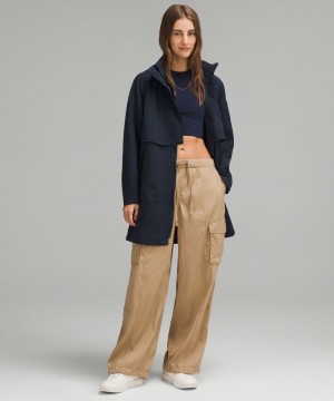 Μπουφαν Lululemon Always Effortless Long γυναικεια σκουρο μπλε | Greece-0943785