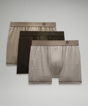 εσωρουχα Lululemon Always In Motion Boxer 5" ανδρικα Μπεζ σκούρο Ελιά | Greece-3865024