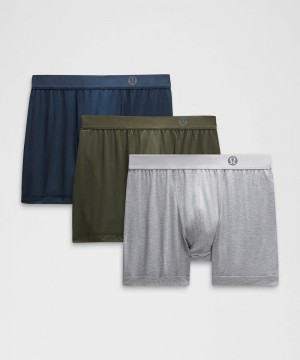 εσωρουχα Lululemon Always In Motion Boxer 5" ανδρικα γκρι σκουρο μπλε σκούρο Ελιά | Greece-4053976