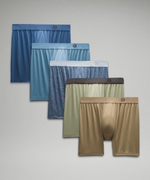 εσωρουχα Lululemon Always In Motion Boxer 5" ανδρικα μπλε μπλε μπλε πρασινο καφε | Greece-4016927