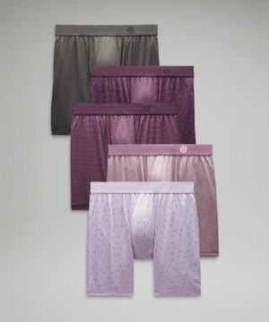 εσωρουχα Lululemon Always In Motion Long Boxer 7" ανδρικα γκρι βαθυ πρασινο καφε μωβ μωβ μωβ βαθυ | Greece-6035129
