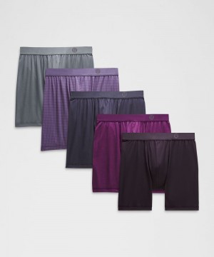 εσωρουχα Lululemon Always In Motion Long Boxer 7" ανδρικα βαθυ γκρι μαυρα γκρι | Greece-7049823