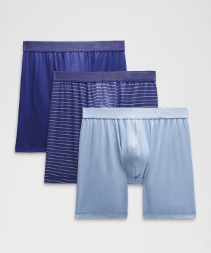 εσωρουχα Lululemon Always In Motion Long Mesh Boxer 7" ανδρικα μπλε μπλε | Greece-1768435