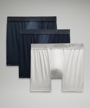 εσωρουχα Lululemon Always In Motion Mesh Boxer 5" ανδρικα μπλε σκουρο μπλε σκουρο μπλε | Greece-3859460