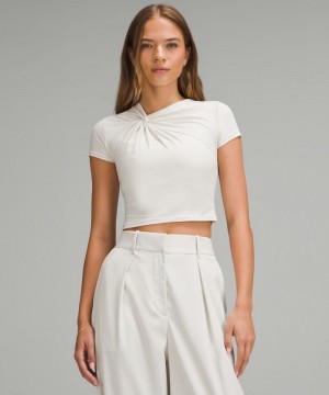 μπλουζακια Lululemon Asymmetrical Front-Twist γυναικεια Μπεζ | Greece-8076293